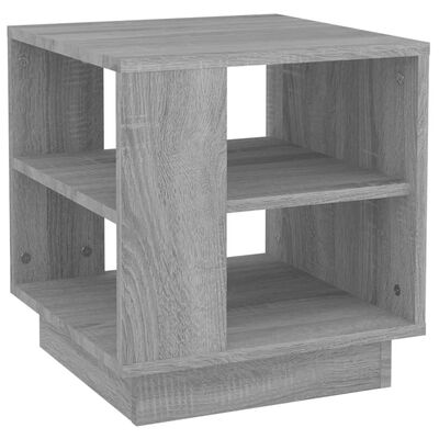 vidaXL Soffbord grå sonoma-ek 40x40x43 cm konstruerat trä