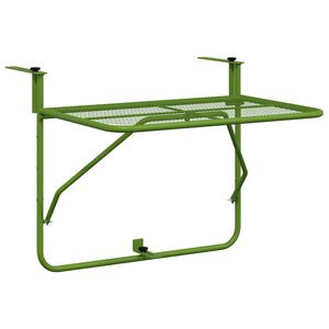 vidaXL Balkongbord gr&ouml;n 60x40 cm st&aring;l