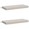 vidaXL B&auml;nk Kuddar SOEST 2 st 100% Polyester Vit 110 x 50 x 8 cm