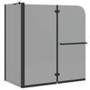 vidaXL Dubbelf&aring;llad duschavskiljare M&ouml;rk transparent 120 x 67 x 129 cm