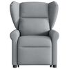 vidaXL Elektrisk reclinerf&aring;t&ouml;lj med uppresningshj&auml;lp ljusgr&aring; tyg