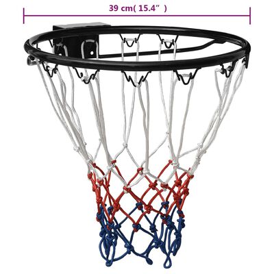 vidaXL Basketring svart 39 cm stål