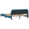 vidaXL Bed Frame with Headboard "Dover" Blue 160x200 cm Velvet