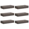 vidaXL F&ouml;rvaringsl&aring;da 6 st Non-woven tyg 100 x 50 x 18 cm 90 l Gr&aring;
