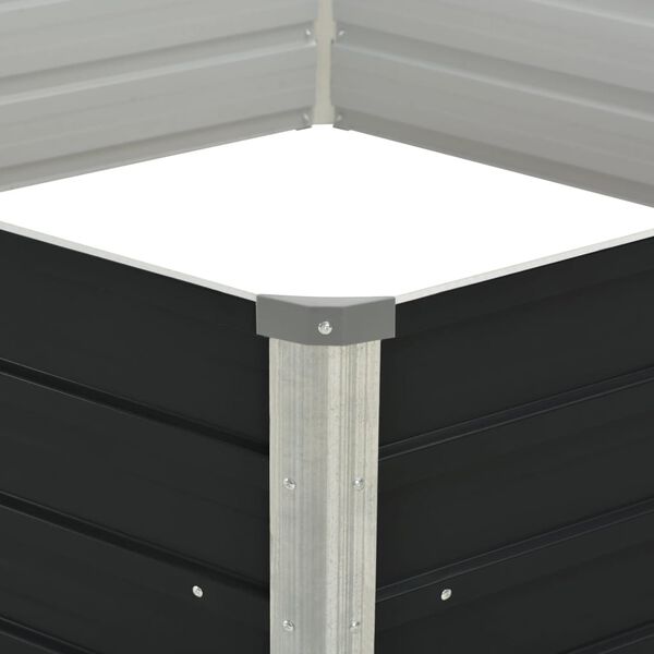 vidaXL Upph&ouml;jd odlingsl&aring;da antracit 129x129x45 cm galvaniserat st&aring;l