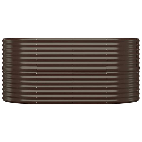 vidaXL Odlingslåda galvaniserat stål 152x80x68 cm brun