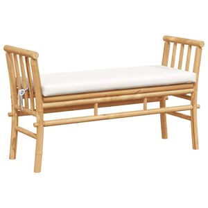 vidaXL Tr&auml;dg&aring;rdsb&auml;nk 2 -Seater 110 x 38 x 65cm Bambu Brun Rektangul&auml;r
