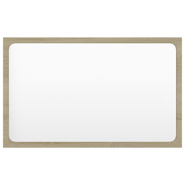 vidaXL Badrumsspegel sonoma-ek 60x1,5x37 cm sp&aring;nskiva