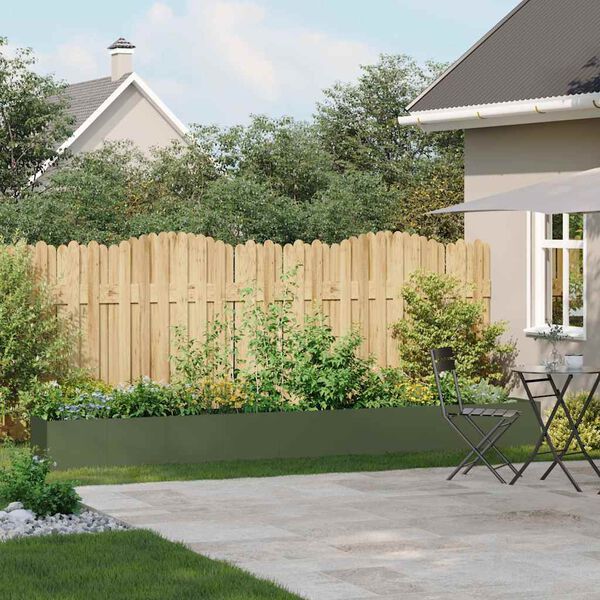 vidaXL Odlingsl&aring;da olivgr&ouml;n 360x40x40 cm kallvalsat st&aring;l