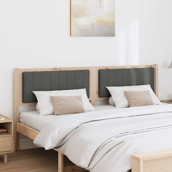 vidaXL Kl&auml;dd s&auml;nggavel med huvudgavel Brun 180 cm Massiv furu