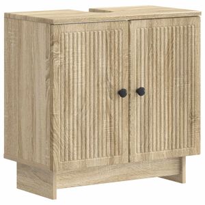 vidaXL Badrumssk&aring;p med handfat EDE Sonoma-ek 59,5 x 31,5 x 59 cm