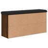 vidaXL Skobänk brun ek 102x32x50 cm konstruerat trä