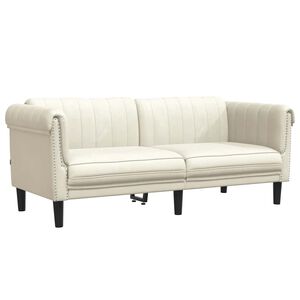 vidaXL Soffa 2-sits gr&auml;ddvit sammet
