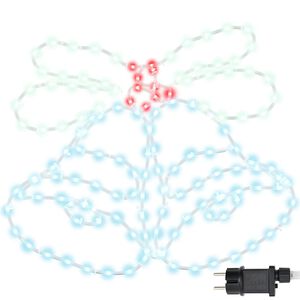 vidaXL Julklocka med 144 LED-lampor Flerf&auml;rgsdesign 56 x 46 cm PVC