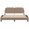 vidaXL Bed Frame without Mattress "Zadar" Cappuccino 160x200 cm Faux Leather