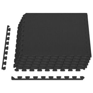 vidaXL Skyddsmatta 6 st 2,16 ㎡ EVA-skum svart