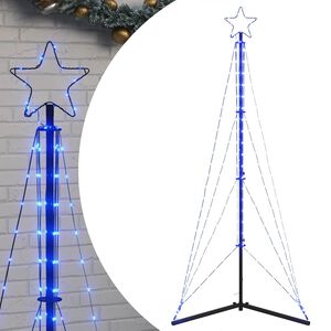 vidaXL LED julgran 363 LEDs bl&aring; 182 cm
