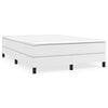 vidaXL Boxspring-s&auml;ngram vit 140x200 cm konstl&auml;der