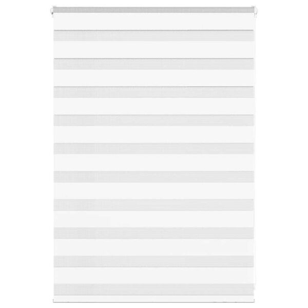 vidaXL Rullgardin zebra vit 100x100 cm tyg bredd 95,9 cm polyester