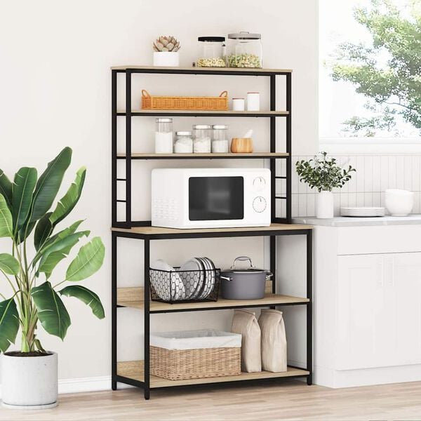 vidaXL K&ouml;ks hylla Sonoma-ek 100 x 40 x 168 cm Konstruerat tr&auml;