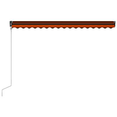 vidaXL Markis automatiskt infällbar 450x300 cm orange och brun
