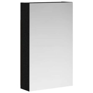 vidaXL Badrumsspegelsk&aring;p Svart Ek 30 x 10,5 x 50 cm Konstruerat tr&auml;
