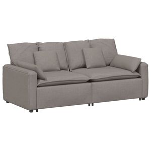 vidaXL Modulsoffa med dynor taupe