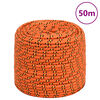 vidaXL B&aring;tlina orange 8 mm 50 m polypropylen