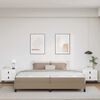 vidaXL S&auml;ngram med madrass Cappuccino 200 x 200 cm tyg
