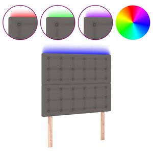 vidaXL S&auml;nggavel LED gr&aring; 80x5x118/128 cm konstl&auml;der