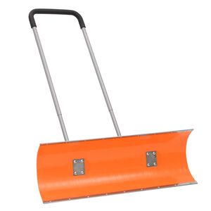 vidaXL Sn&ouml;skyffel med utdragbart handtag orange 96 cm st&aring;lblad