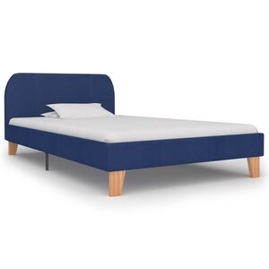vidaXL S&auml;ngram utan madrass bl&aring; tyg 90x200 cm