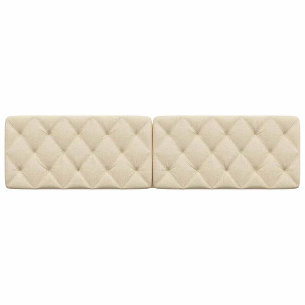 vidaXL Headboard Cushion Cream 200 cm Fabric