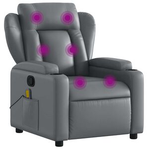 vidaXL Massagef&aring;t&ouml;lj gr&aring; konstl&auml;der