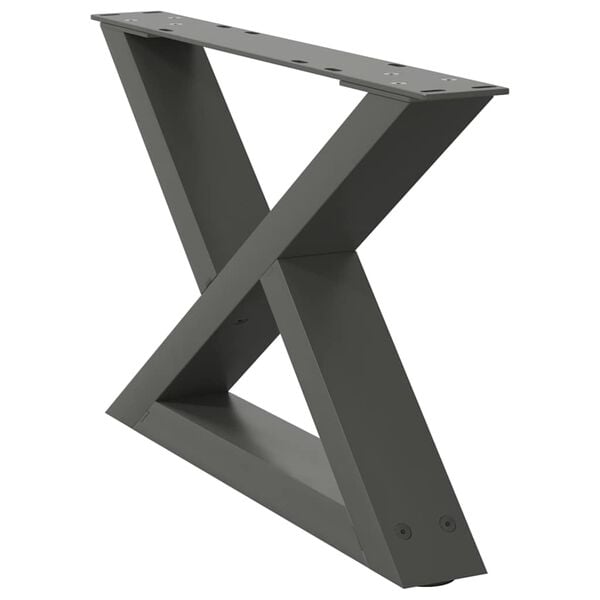 vidaXL Soffbordsben 2 st antracit 50x(30-31,3) cm st&aring;l