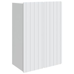 vidaXL V&auml;ggmonterat sk&aring;p Vit 66 x 34,5 x 92 cm Konstruerat tr&auml;