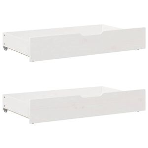vidaXL S&auml;ngl&aring;dor 2 st vit 95x55x17 cm massiv furu