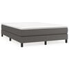 vidaXL Boxspring-s&auml;ngram gr&aring; 140x190 cm konstl&auml;der