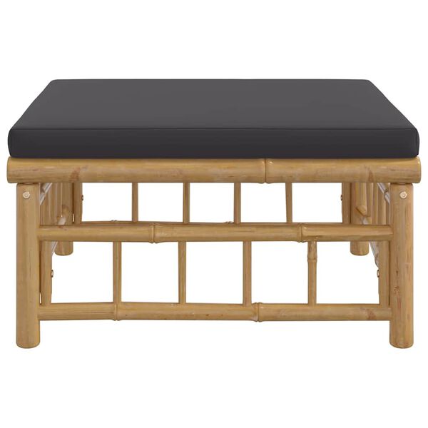 vidaXL Pall f&ouml;r tr&auml;dg&aring;rden med m&ouml;rkgr&aring; dyna bambu