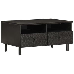 vidaXL Soffbord svart 80x54x40 cm massivt mangotr&auml;