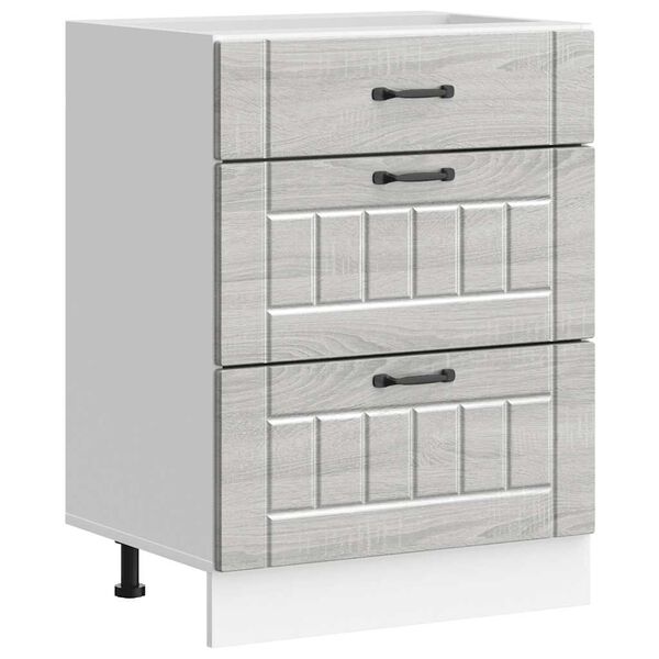 vidaXL Bassk&aring;p f&ouml;r k&ouml;k Lucca gr&aring; sonoma konstruerat tr&auml;