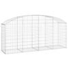 vidaXL Gabion b&aring;gformad 200x50x80/100 cm galvaniserat j&auml;rn