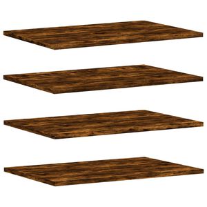 vidaXL V&auml;gghyllor 4 st r&ouml;kf&auml;rgad ek 60x40x1,5 cm konstruerat tr&auml;