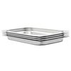 vidaXL Gastronormkantiner 4 st GN 1/1 40 mm rostfritt st&aring;l