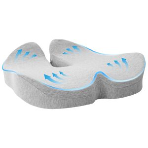 vidaXL Kudde med kudde Ljusgr&aring; 50 x 43 x 10 cm Bomull