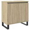 vidaXL Badrumssk&aring;p sonoma-ek 58x33x60 cm konstruerat tr&auml;