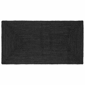 vidaXL Omr&aring;desmattor Rektangul&auml;r M&ouml;rkgr&aring; 100 x 200 cm Jute