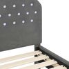 vidaXL Barnsängram med sänggavel Mörkgrå 90 x 190 cm Sammet