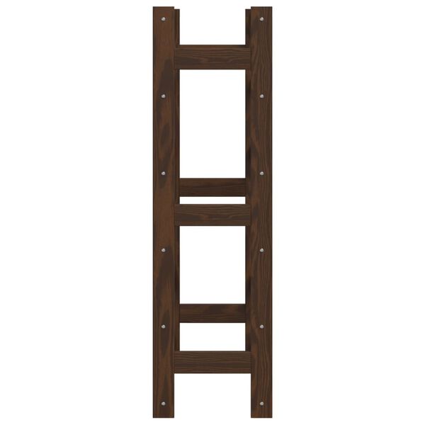 vidaXL Vinställ för 30 flaskor brun massiv furu