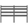 vidaXL Sänggavel grå 206x4x100 cm massiv furu
